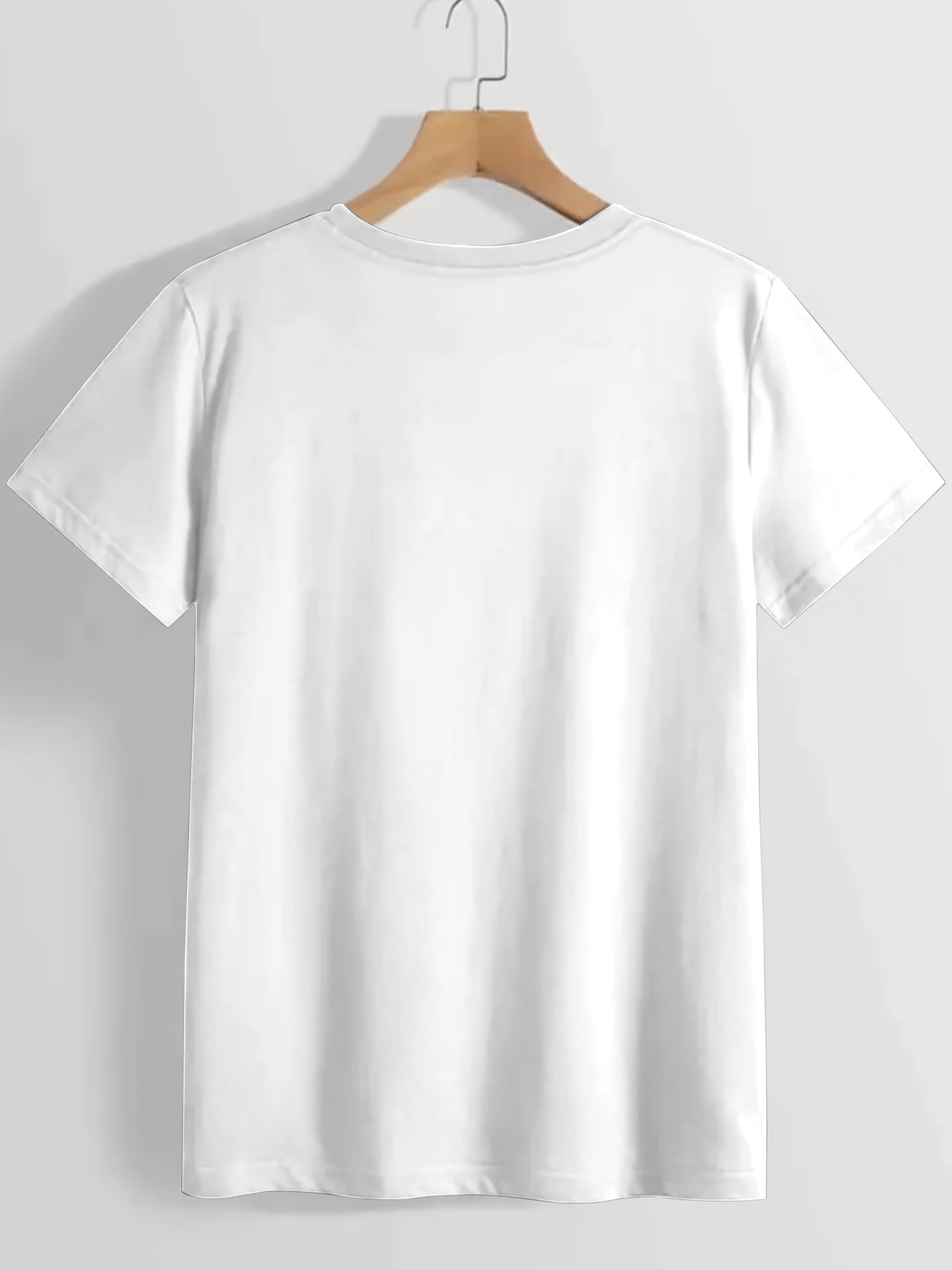 [All-Season Comfortable Graphic Tee] Chic Alphabet-Print Tee - Versatile, Easy-Care & Comfortable, Women'S Casual All-Season T-Shirt Fashionable Womens Graphic Print T-Shirt - Casual Short Sleeve Crew Neck Top - Lightweight &
