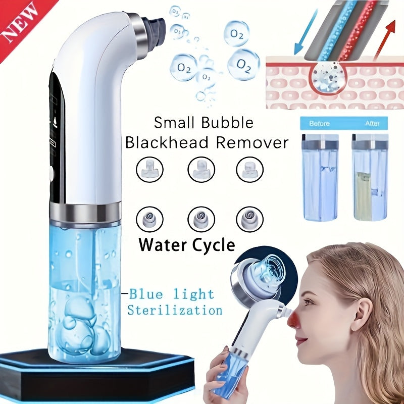 USB Rechargeable Blackhead Remover & Deep Cleansing Light Beige Care Device with Ultra Small Bubble Technology, 400mAh Lithium Battery, Fragrance-Free – Perfect for Pore Minimizing and Light Beige Rejuvenation, Daily Skinca