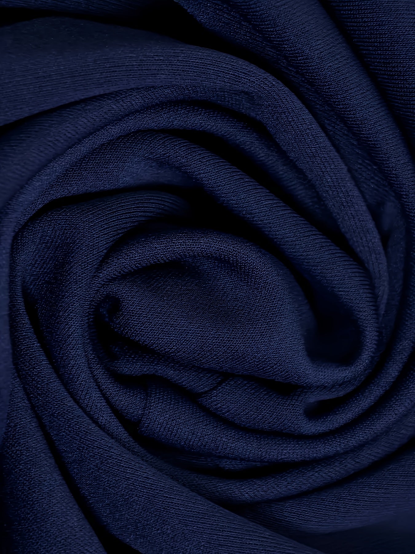 Elegant Women'S Long Sleeve V-Neck Dress - Stretchy Polyester Knit, Button Detail, Lantern Sleeves, Solid Navy Blue, Perfect for Spring/Fall Fashion, Casual Elegance | Lantern Sleeves | Button Detailing