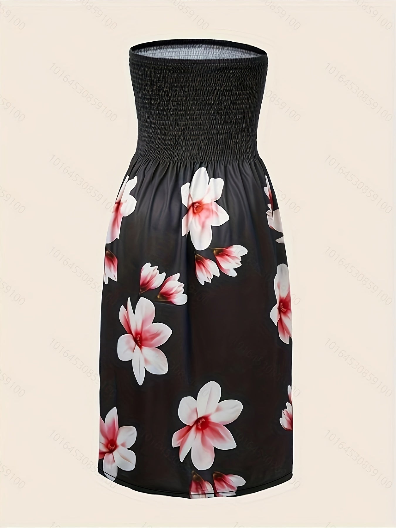 Floral Print Tube Dress, Elegant Sleeveless Strapless Dress for Spring & Summer, Women's Clothing