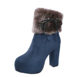 New Style Platform Martin Boots Plus Cashmere Women