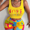 Women's Printed Vest + Shorts Set