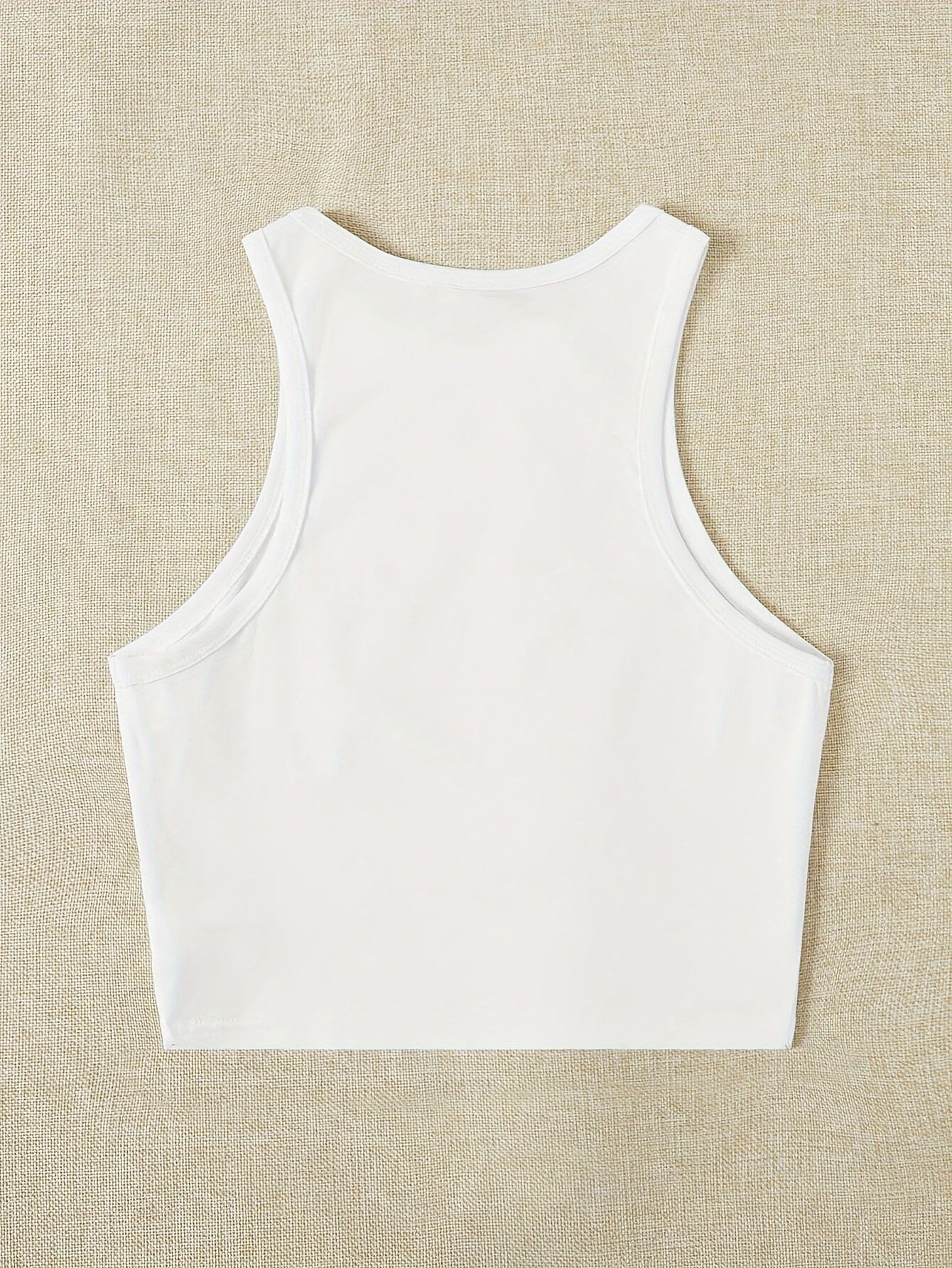 Women's Elegant Cherry Print Crop Top Tank - Stretchy Polyester Blend, Round Neck, Machine Washable, Semi-Sheer Geometric Pattern Sleeveless Vest