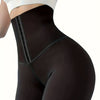 New European And American Style Double-Breasted High-Waisted Leggings for Women, Designed to Shape The Waist And Lift The Hips with Stretch.