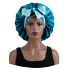 1pc Double-Layered Reversible Sleep Satin Bonnet with Long Straps, Hair Care Accessory for Women, Beauty Salon Hair Tools