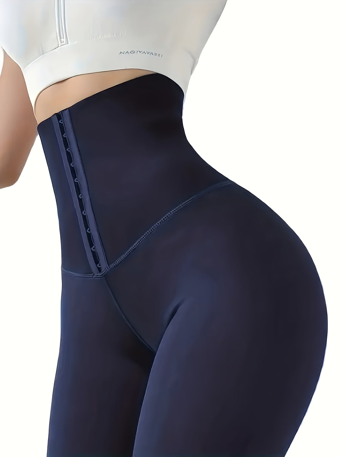 New European And American Style Double-Breasted High-Waisted Leggings for Women, Designed to Shape The Waist And Lift The Hips with Stretch.