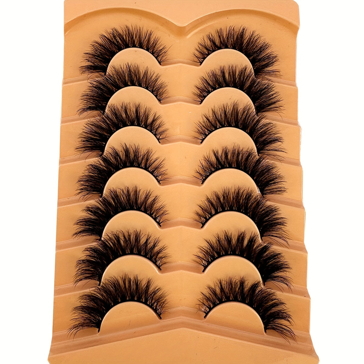 7 Pairs 3D Faux Mink Fake Eyelashes: Thick Long Dramatic Full Strip Lashes for Makeup