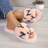 Women's Slip-On Slippers with Leopard Print & Pink Fuzzy Trim - All-Season Indoor House Shoes, Soft Fabric Upper & EVA Sole for Cozy Home Comfort, House Slippers