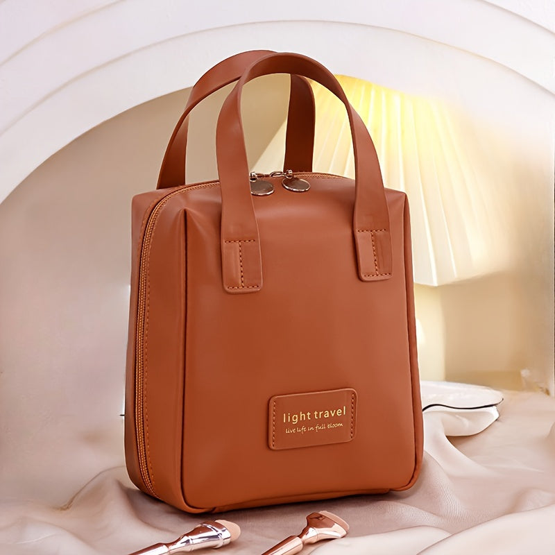 An exquisite and practical makeup bag, compact and high-end hand-held cosmetic storage bag, good-looking travel toiletry bag, essential for traveling