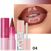 Silky Smooth Lipstick & Nourishing Lip Oil Set – Long-Lasting Glossy Finish, Precision Lip Pencil with Hydrating Lip Oil for All-Day Wear & Effortless Glam
