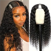 200 Density Curly V Part Human Hair Wigs For Brazilian Women V Shape Glueless Human Hair V Part Wig 100% Human Hair Curly Natural Color