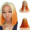 Bobo Wig Hair, European And American Wig, Women'S Short Straight Hair, Gradually Changing Color Synthetic Headband Wig, Hair Extensions And Accessories, Suitable for Parties Or Daily Use.