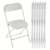 ANTONIA 20/10/8/6/4Set Stackable Plastic Folding Chair Pack with 350lb Steel Frame, Portable Outdoor Commercial Seat Perfect for Wedding, Party, Picnic, Dining, and Events Available in Classic White and Black