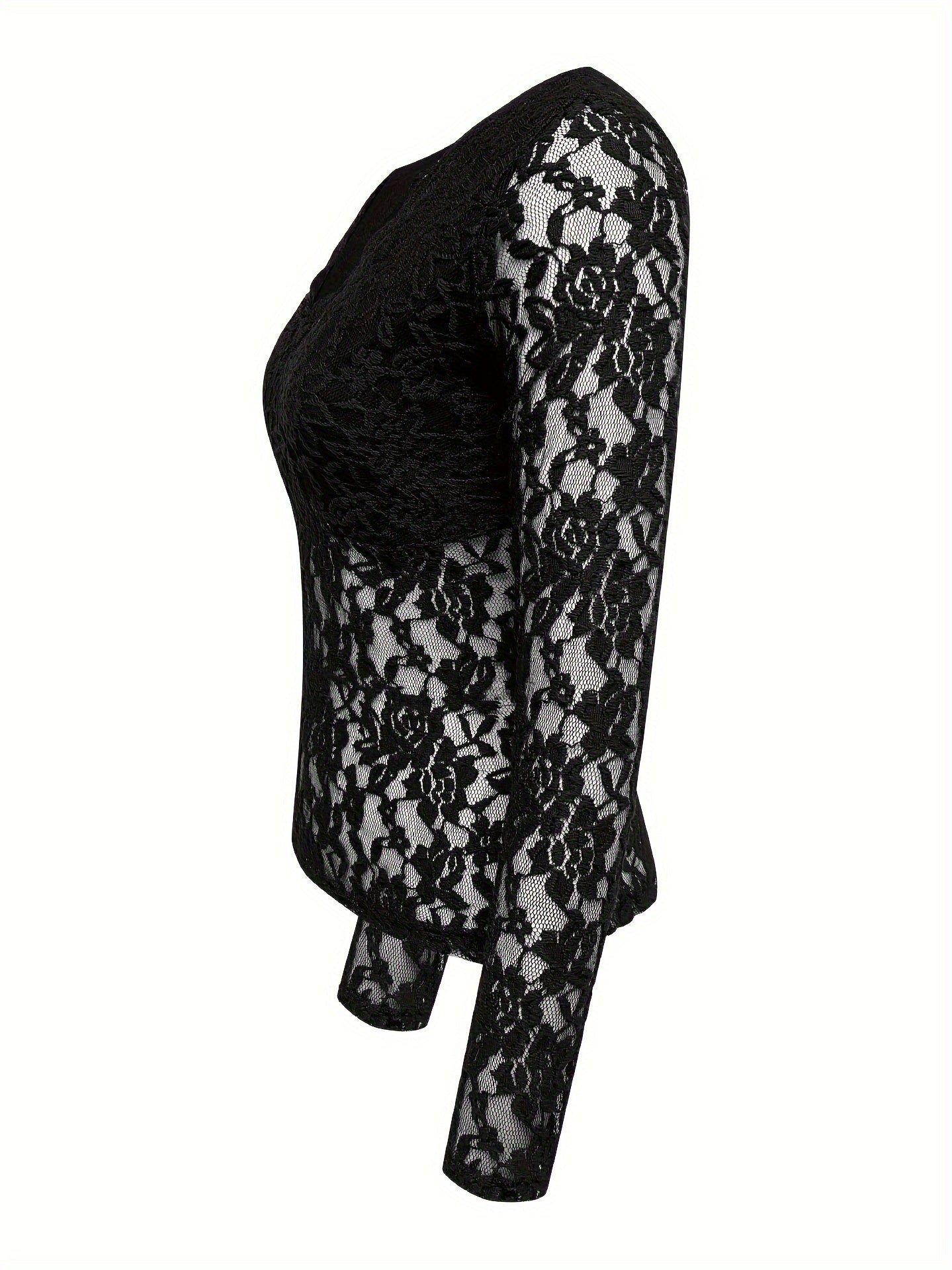 Sexy Lace Mesh Tank Top for Women - Plus Size, High Stretch, Semi-Sheer, Knit Fabric, Perfect for Layering & Nightclub Looks