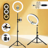 UEGOGO 12" Ring Light with Stand and Phone Holder - 43" Tripod for iPhone with Light, Professional LED Ringlight for Video Recording/ Make up/ Streaming, LED Circle Light Ring for All Cell Phone