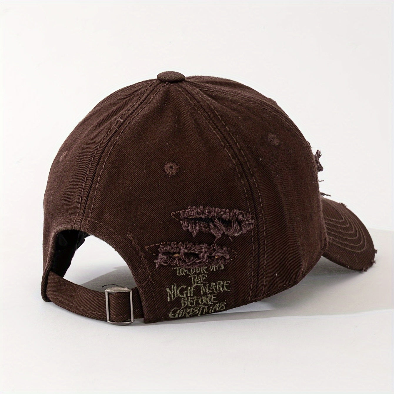 1pc Simple Polyester Baseball Cap, Embroidered Patches, Hole, Washed, Lightweight, Non-Stretch, Hand Wash or Professional Dry Clean, Solid Color, Spring Festival Valentine'S Day Gift