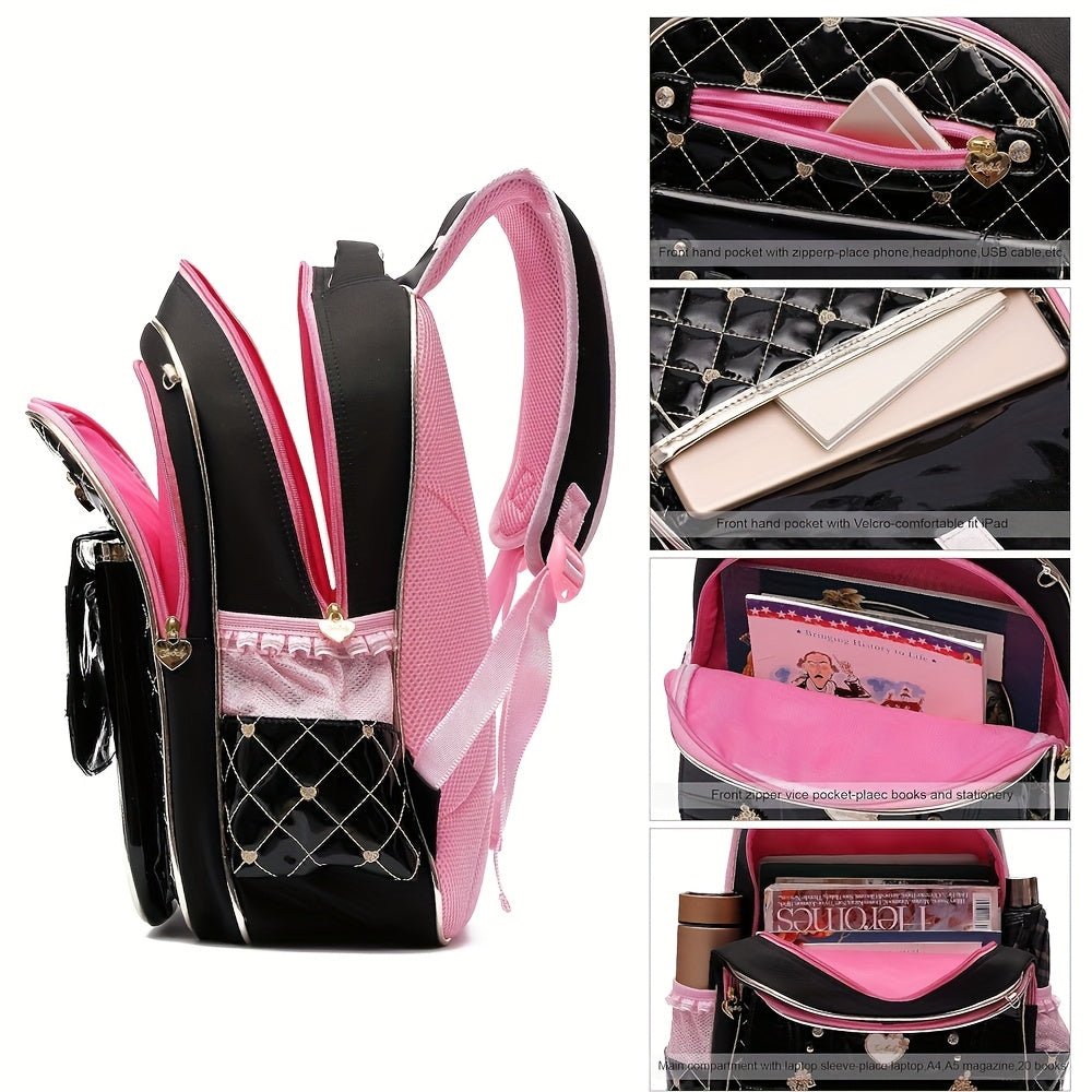 ALLC- Student Backpack, Women'S Backpack 15.6-inch Laptop Backpack College Backpack Cute Backpack For Women College Students, Pink, Laptop Backpack
