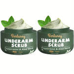 2 Packs Body Scrub And Underarm Scrub- Rich In Walnut, Aloe And Peppermint Extracts - Suitable For Dry Skin, Moisturizes And Nourishes - 8.82oz