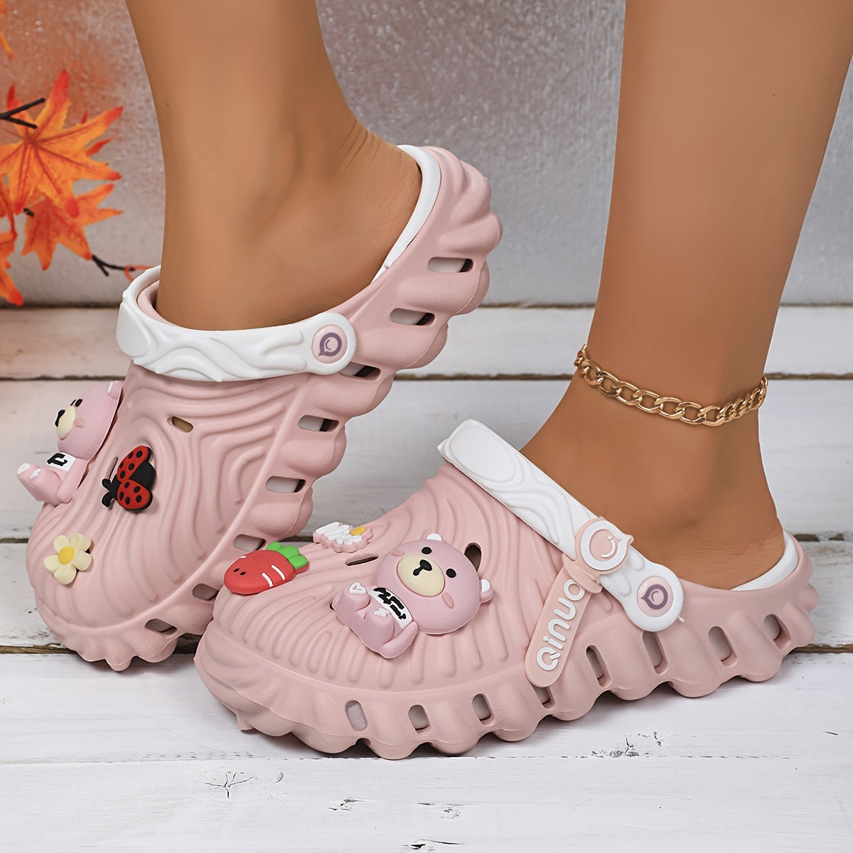 Women'S Cute Cartoon EVA Clogs - Soft, Comfortable, and Versatile for Casual Wear, Slides, and Summer-Ready, Fashion-Forward, Two-Wear Design with Independent Activity Foot Pads, Clogs for Ladies