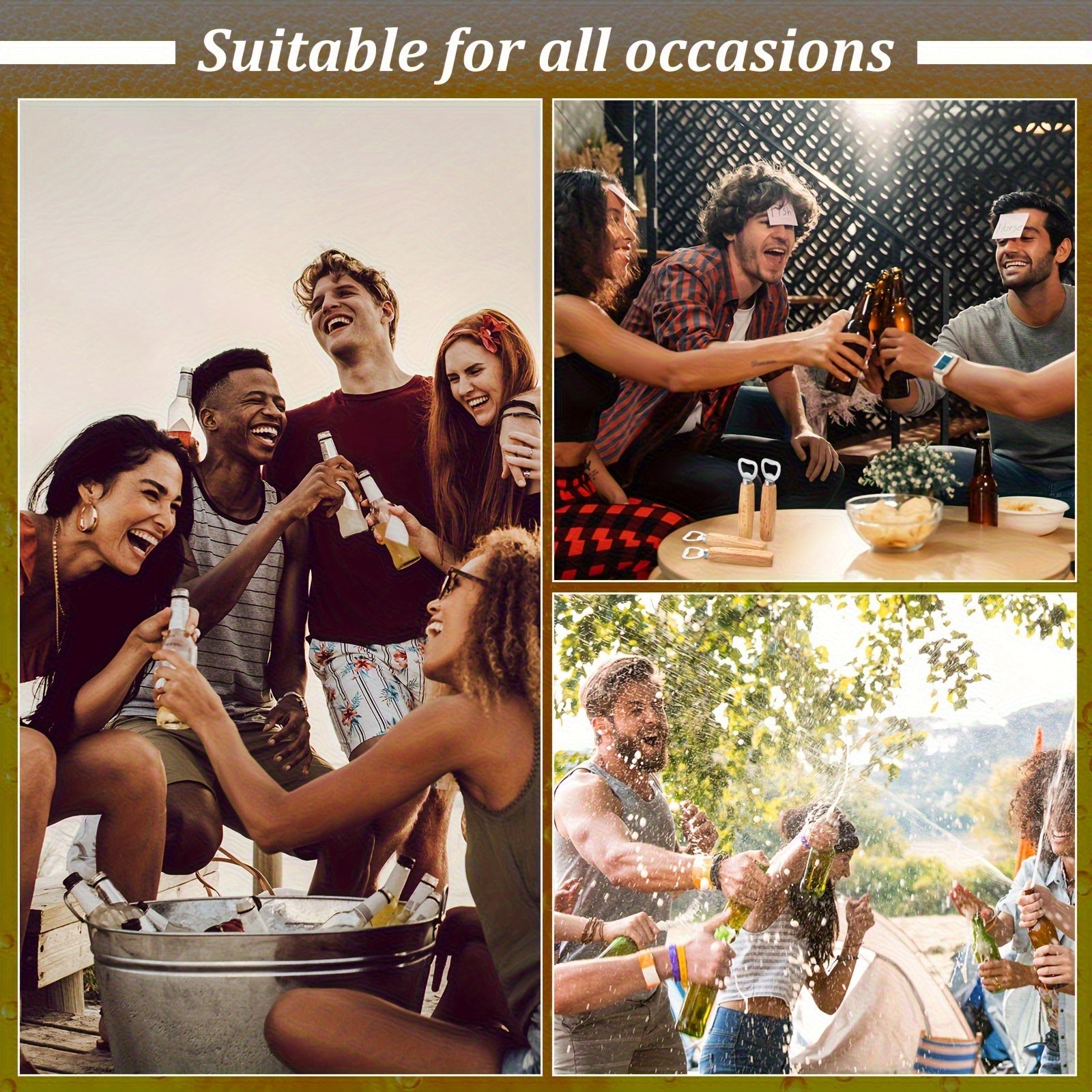 Wedding Bar Waiter Bottle Opener Bulk Wooden Wine Opener Thank You for Celebrating with Us Engraved Gift Suitable for Guests Wedding Birthday Party Baby Baptism Graduation Souvenir(100pcs)