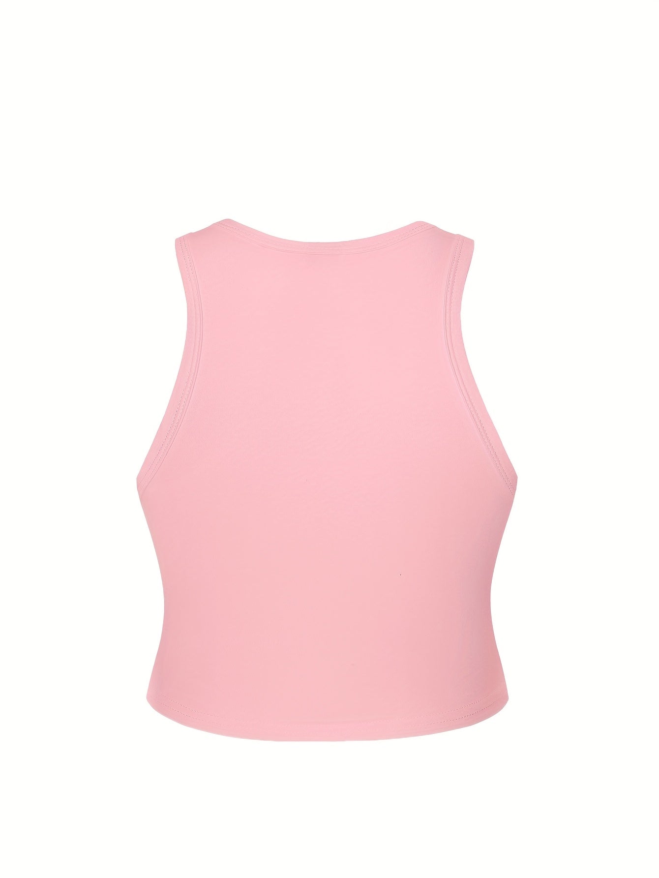 Women's Y2K fashion letter print, round neck short sleeved tank top with camisole, trendy spring and summer seasonal artistic Women's holiday party clothes, popular cute loose dopamine 's youthful style