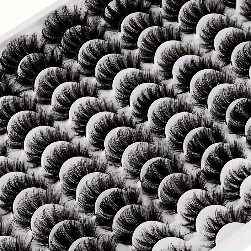48 Pairs Mixed Style False Eyelashes - Fluffy, Curled, Dramatic 5D Wispy Strip Faux Mink Lashes in Black & White, Hypoallergenic, Perfect for Mother’s Day Gift or Everyday Glam
