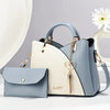 Elegant 2pcs Women's Handbag Set with Heart Tassel - Chic Colorblock Crossbody & Clutch Purse, Adjustable Strap, Magnetic Closure - Perfect Valentine's Gift