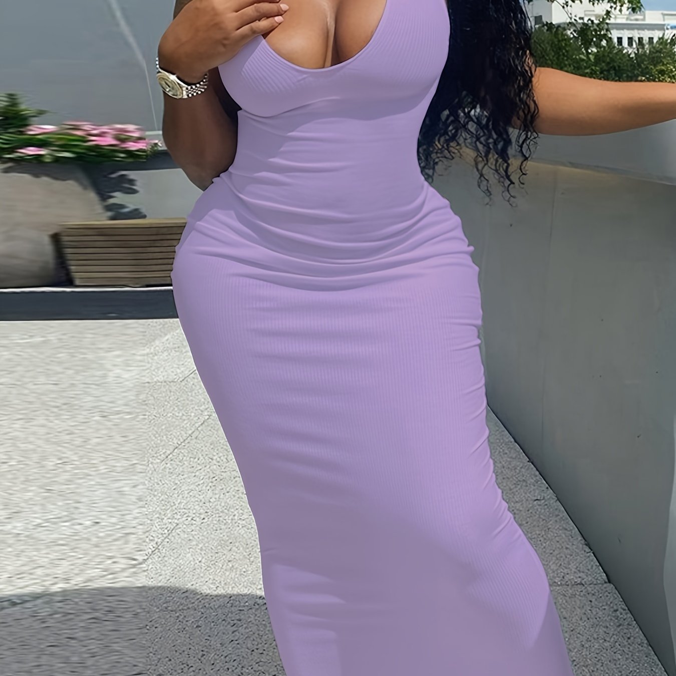Sexy Maxi Tank Dress, Bodycon Nightclub Party Casual Dress For Summer & Spring, Women's Clothing