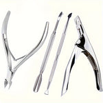 4pcs Iridescent Stainless Steel Nail Care Kit - Rainbow Manicure & Pedicure Set with Cuticle Pusher, Tweezers, Edge Cutter, and Dead Skin Remover Scissors, Nail Tech Supplies