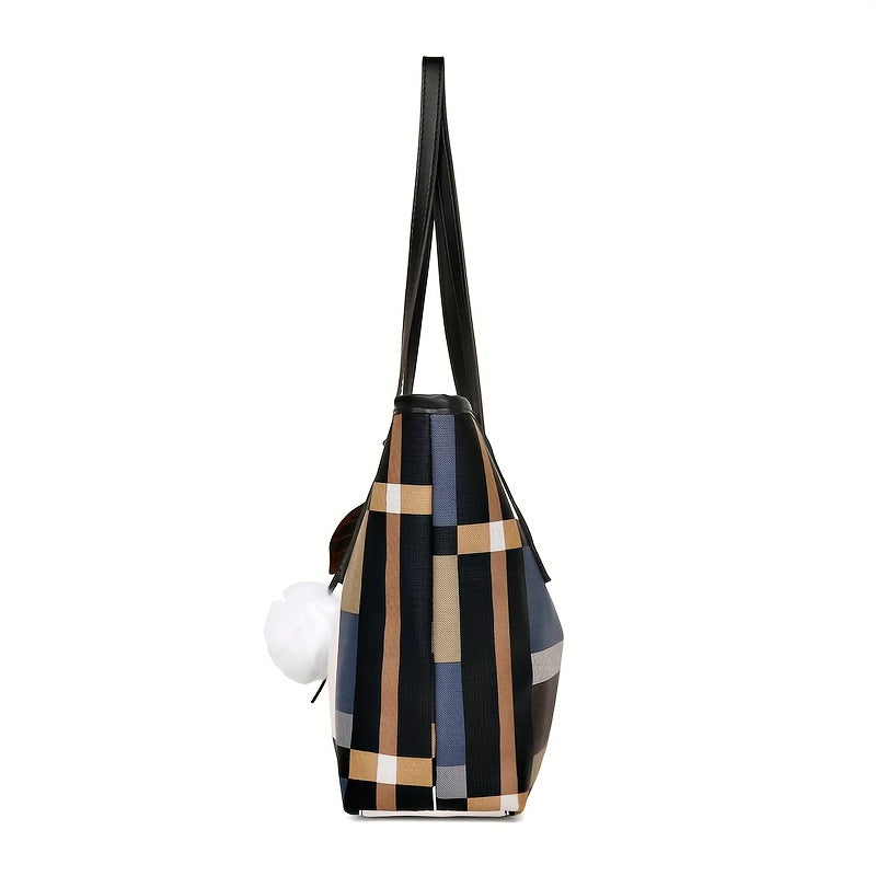 Large Capacity and Versatile Lightweight Tote Bag, Ladies' Fashionable Shoulder Bag for Casual Outing and Daily Commuting