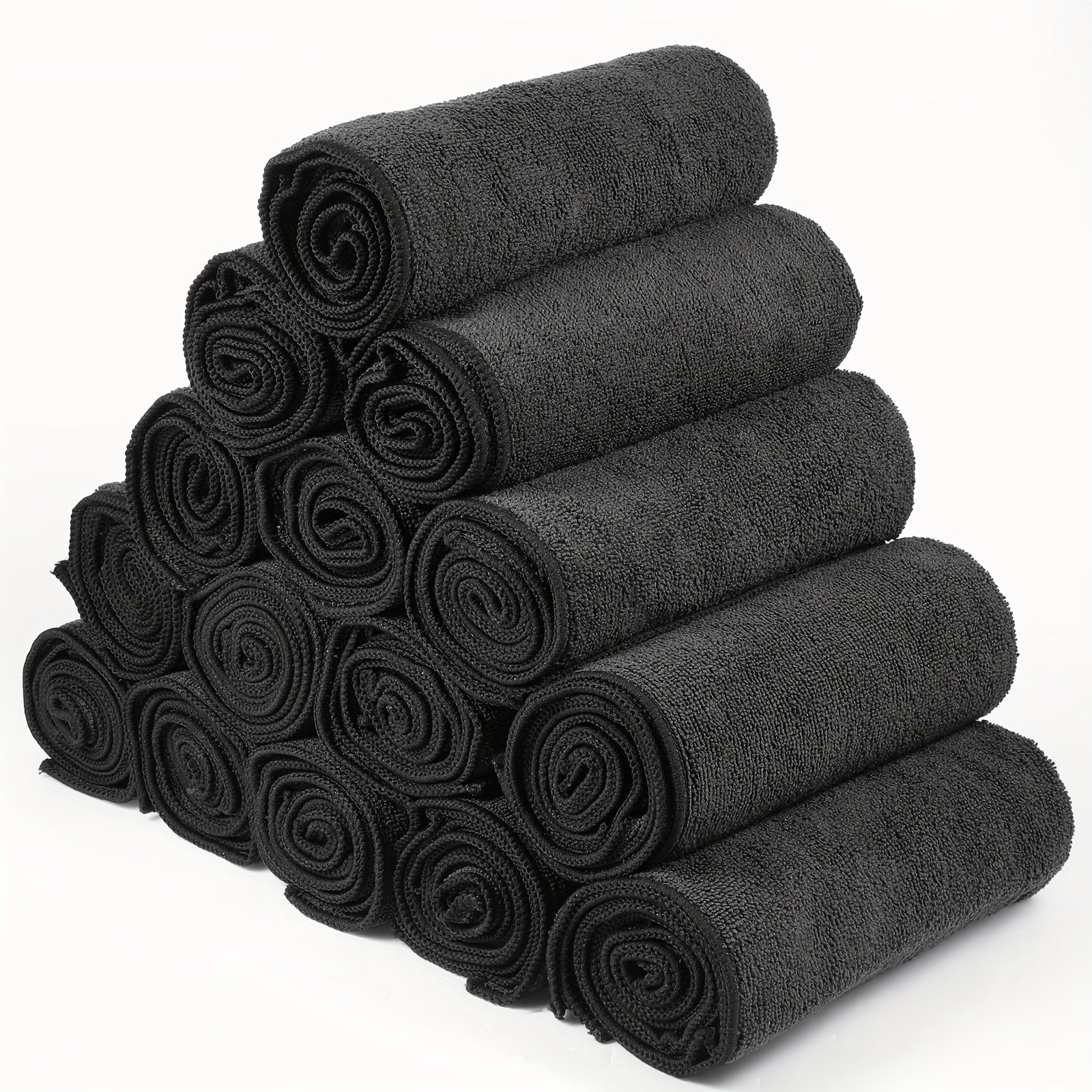 26 Packs of Bleach Proof Salon Towels Absorbent Microfiber Towels Bleach Resistant Salon Hand Towels for Gym Bath Spa Shaving Shampoo Home Hair Drying 16 x 28 Inches (Black)