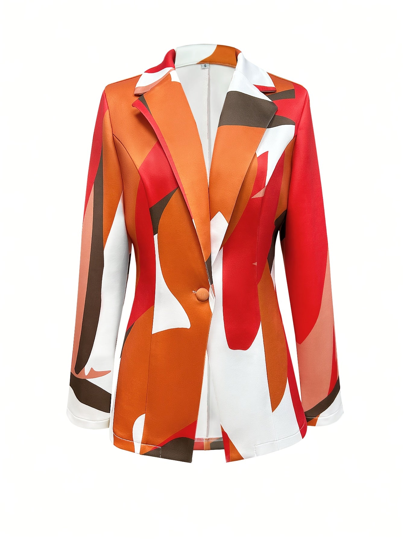 Women'S Casually Patterned Long-Sleeve Blazer