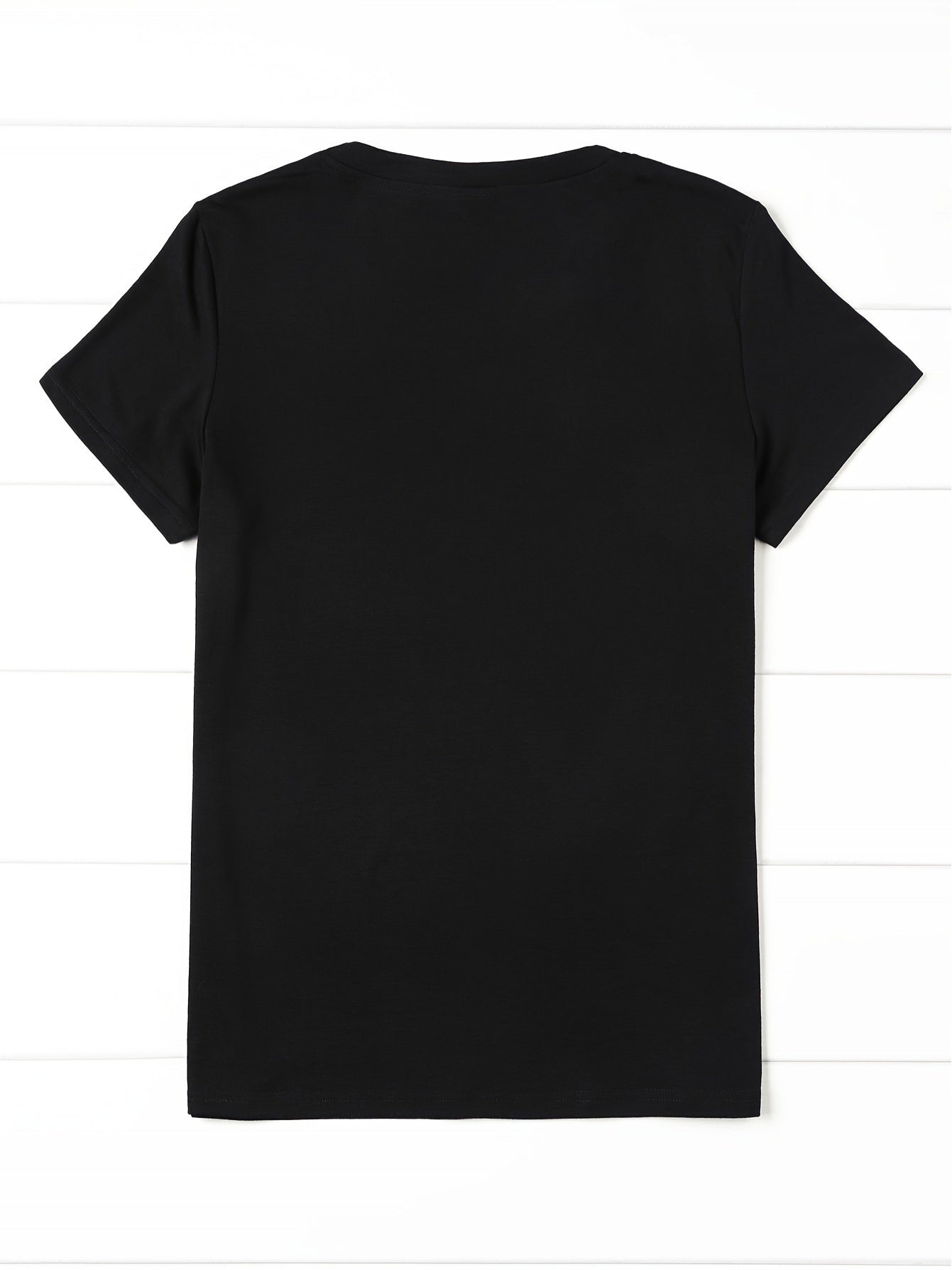 Lips Print Fashionable Casual Short Sleeved Summer Outfit Combined Version Round Neck Women'S T-Shirt