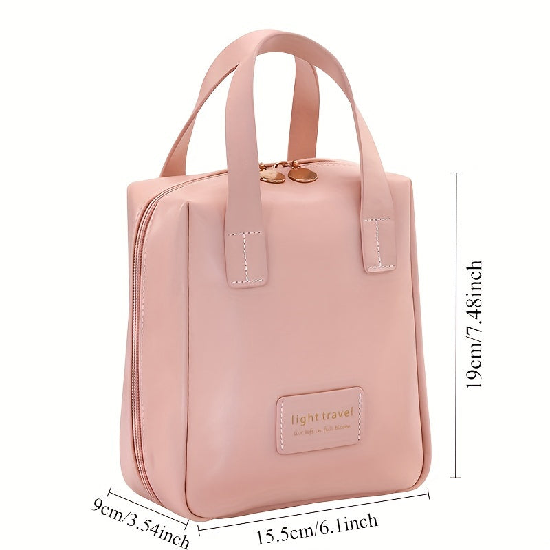 An exquisite and practical makeup bag, compact and high-end hand-held cosmetic storage bag, good-looking travel toiletry bag, essential for traveling