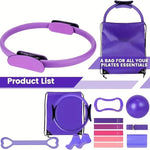 13pcs Purple Pilates & Yoga Equipment Set | Professional Training Combo | Core Strengthening, Flexibility Enhancing | Home Workouts, Yoga Sets for Women Pilates at Home Equipment Pilates