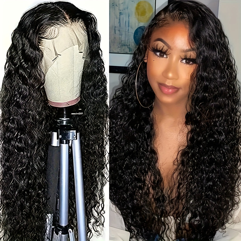 13*4 Lace Front Wigs 26 Inch Long Black Hair Lace Wigs Loose Curly Hair Glueless Heat Resistant Synthetic Lace Front Wigs for Women Hair Replacement Wig for Daily & Party Use