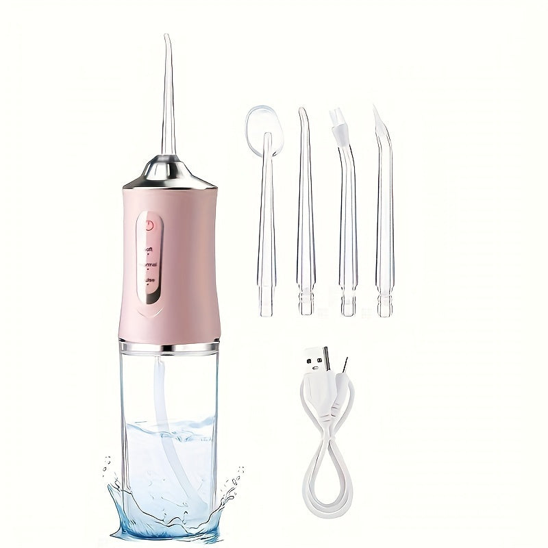 Smart Electric Water Flosser with Precision Pressure Control, 360° Rotating Nozzle - Deep Clean for Teeth & Gums, Replaceable Heads, USB Rechargeable Oral Irrigator for Home & Travel