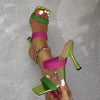 Avant Garde Strappy Stiletto Heel Sandals for Women, Summer Mesh Slip-On, Square Toe, Ultrahigh Heel, with TPU Sole and Man-Made Inners, for Taizhou Exclusive