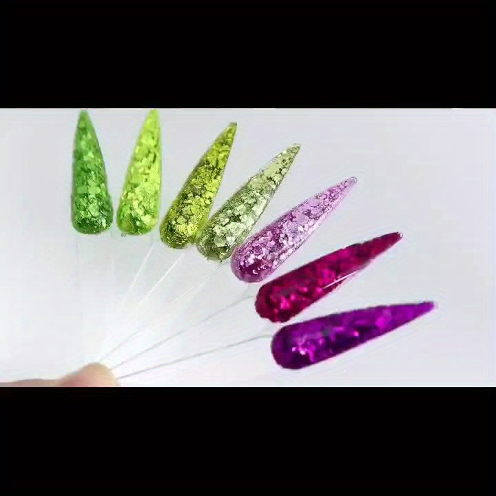 25 Jars/set Iridescent Nail Art Glitter Sequins Set Holographic Colorful Sparkly Hexagon Flakes Bottled Nail Sequins