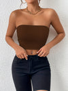 Basic Solid Tube Top, Sexy Crop Sleeveless Stretchy Top, Women's Clothing