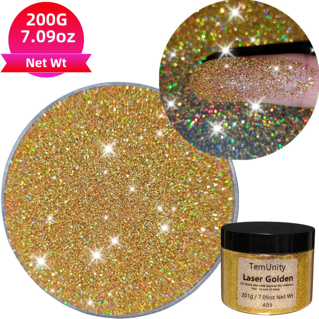 Golden/Laser Golden in Large Quantity, Suitable for DIY Nail Art, Decorative Handmade Gifts, And Celebrations Like Holidays, Birthdays, And Weddings. It Can Also Be Used with Epoxy Resin And for Photography, Sparkling And Shi