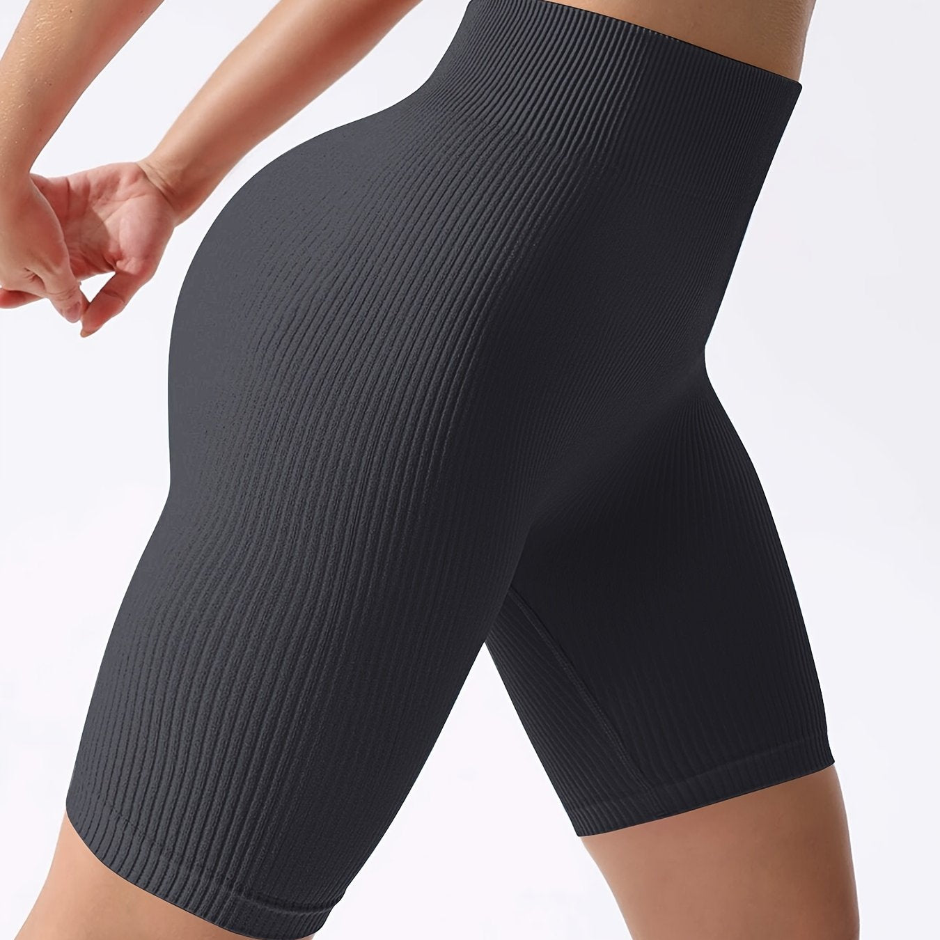 Women'S Seamless High-Waisted Sports Cycling Fashion Leisure Solid Color Soft Rib Thick Warm Sports Sweatpants, Capri Pants & Padded Yoga Leggings, Breeches & Knee-Length Shorts, Women'S Activewear & Underwear
