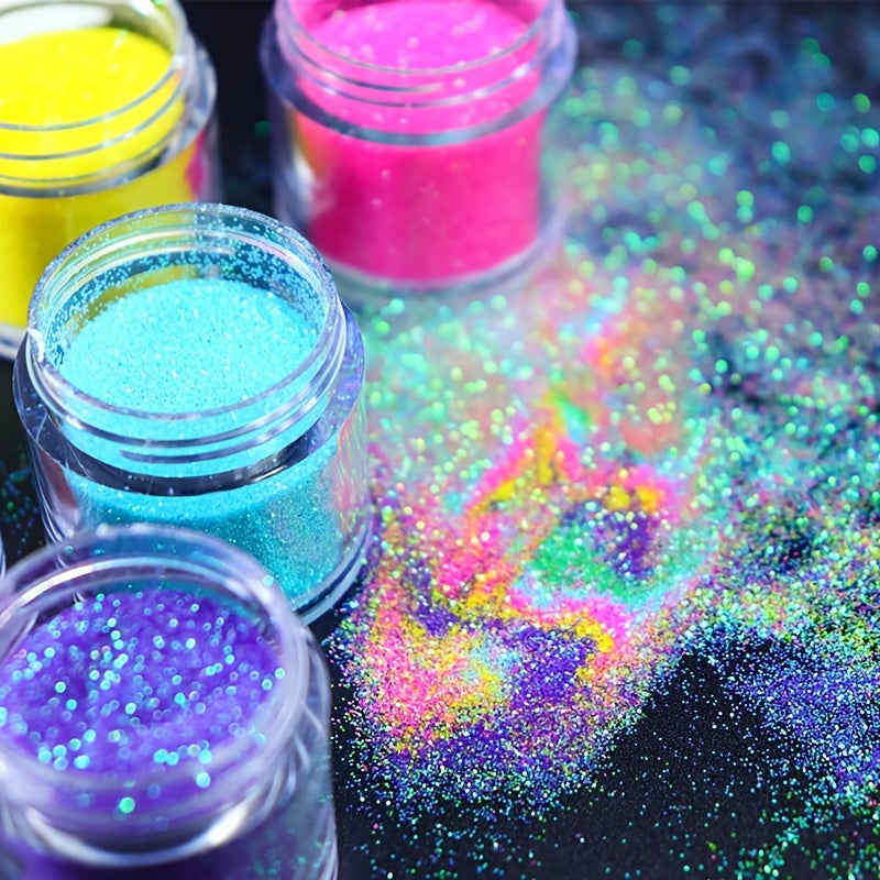 3pcs/Set Bottled Candy Colored Nail Glitter Summer Color 0.2Mm Fine Glitter Powder