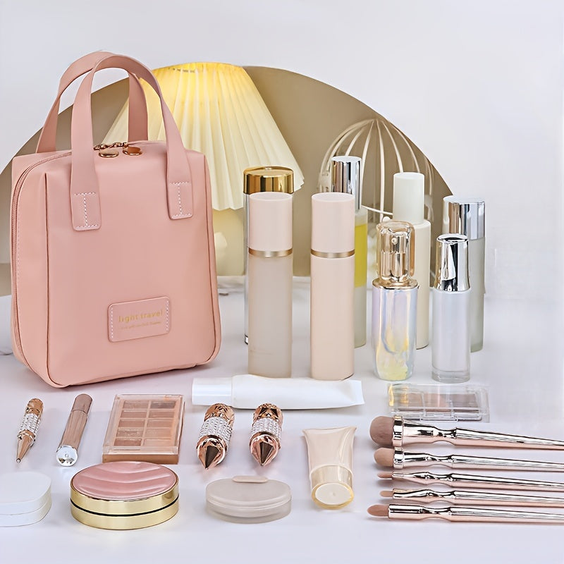 An exquisite and practical makeup bag, compact and high-end hand-held cosmetic storage bag, good-looking travel toiletry bag, essential for traveling