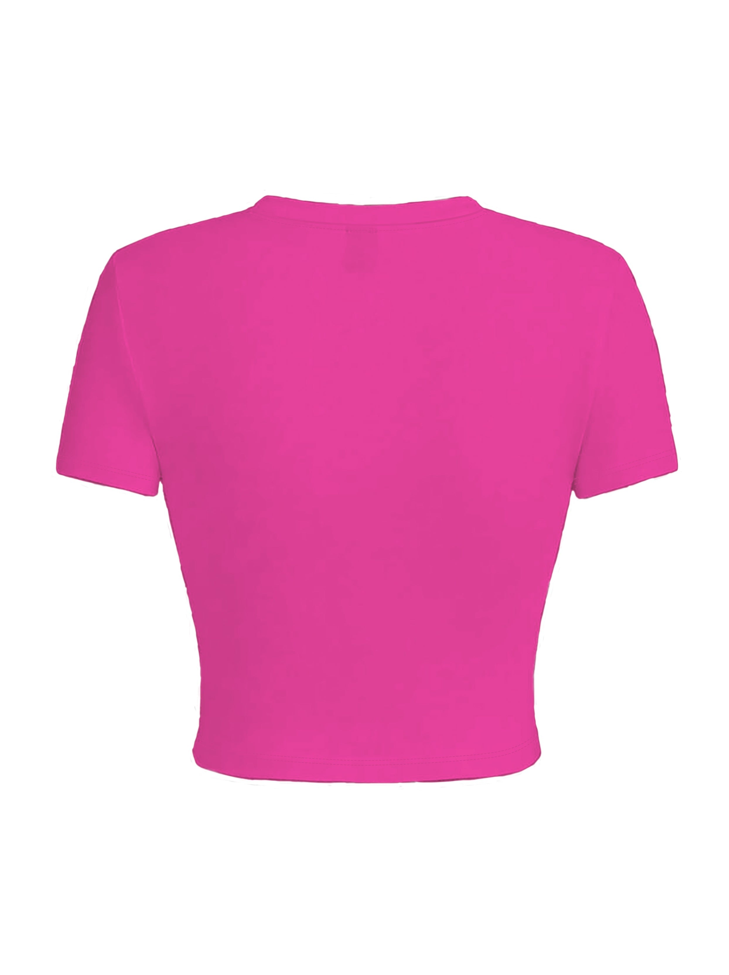 Y2K Short Sleeve Crew Neck Polyester Knit Fabric Medium Stretch T-Shirt, Regular Length, All Season, with Lips & Pearl Pattern, for Women