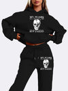 2024 New Women's Hooded Sweatshirt and Pants Set with Hat and Long Sleeve Casual Shirt Set
