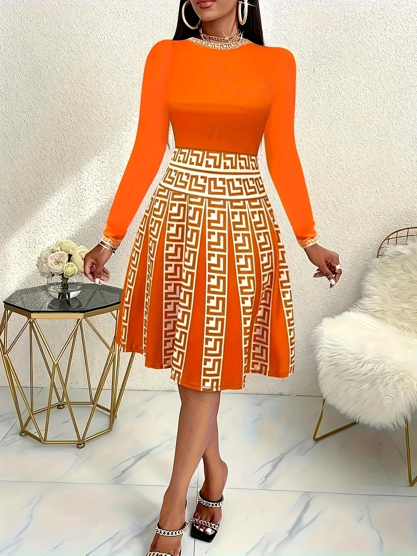 Stylish, Casual, And Elegant Printed Dress