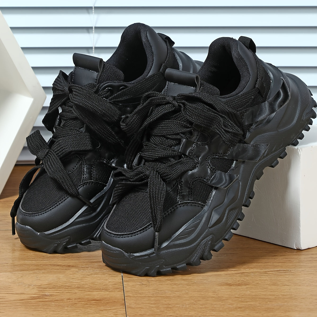 Women's Thick-soled Sneakers - High-top Mesh Dad Shoes with Cushioned Sole, Suitable for Fitness/Fashion Retro Walking Shoes (Breathable Arch Support, Lightweight and Comfortable)