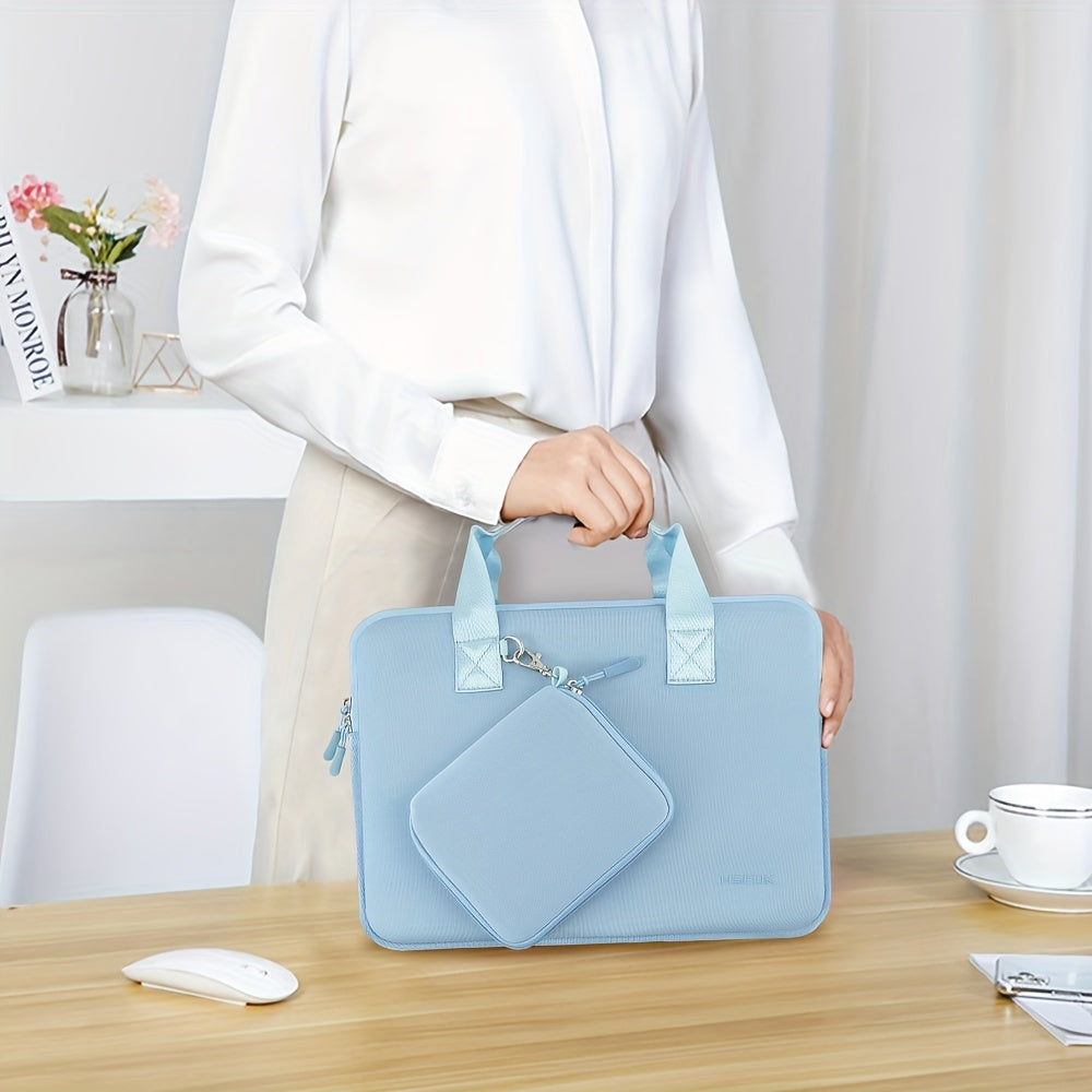 1pc 13-14 inches Laptop Sleeve Elastic Neoprene Case Notebooks Hand Bag with Handle and Small storage bag