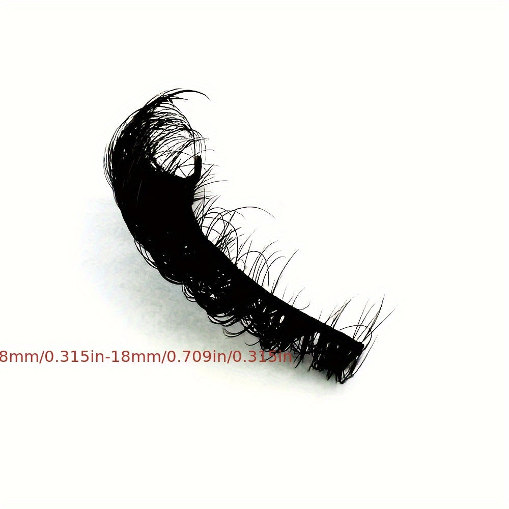 5 Pairs Cat Eye Eyelashes 3D Natural False Lashes D Curling Fluffy Soft Cross Manga Lashes Wispy Natural Eyelash Extension Makeup